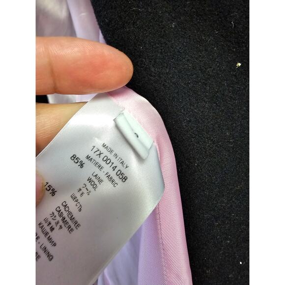 Givenchy Women's Single Breasted Coat Wool/ Cashmere Black size 38 - Picture 11 of 12
